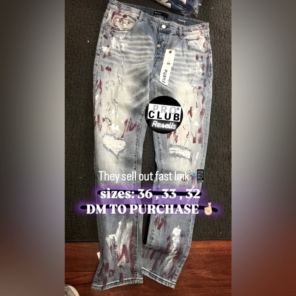 Purple jeans